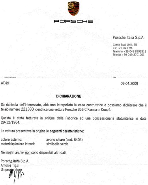 certificato