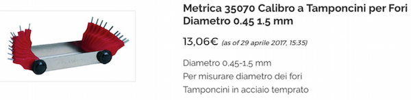calibro fori