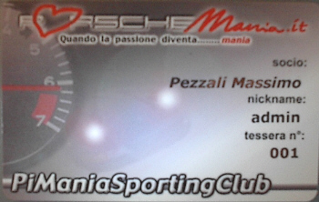 Tessera PiMania Sporting Club