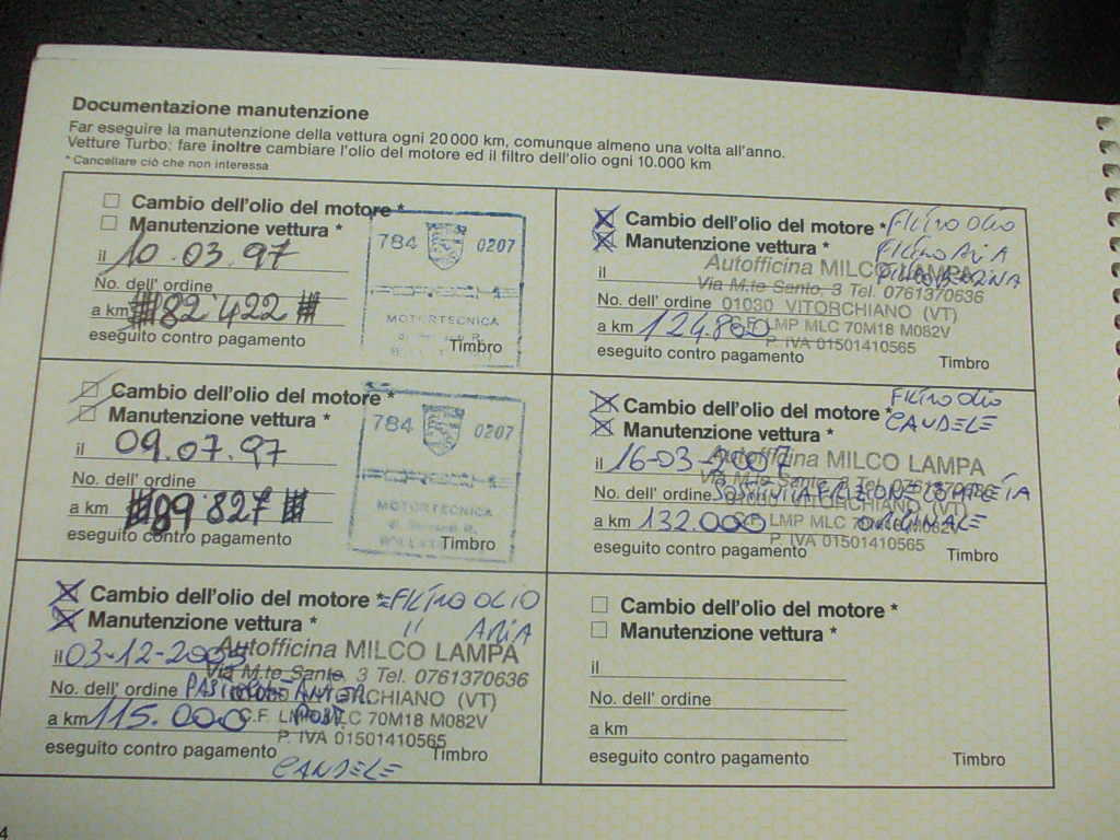 libretto tagliandi 