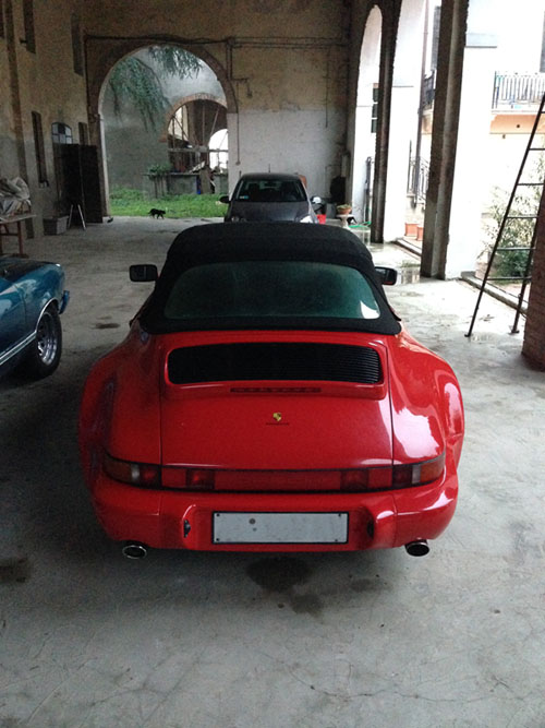 retro Porsche 911 sc cabrio