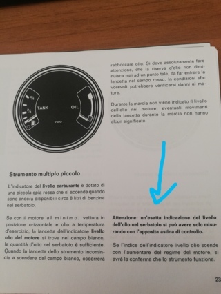 indicatore olio