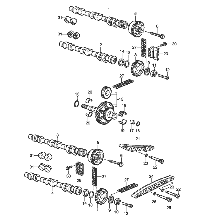 schema 996 cam shaft