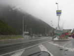 fuori dal tunnel Frejus...nevicava